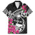 Guam Chamorro Hawaiian Shirt Bougainvillea Black Polynesian Tribal Pattern