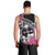 Guam Chamorro Men Tank Top Bougainvillea Black Polynesian Tribal Pattern