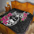 Guam Chamorro Quilt Bougainvillea Black Polynesian Tribal Pattern