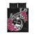 Guam Chamorro Quilt Bed Set Bougainvillea Black Polynesian Tribal Pattern