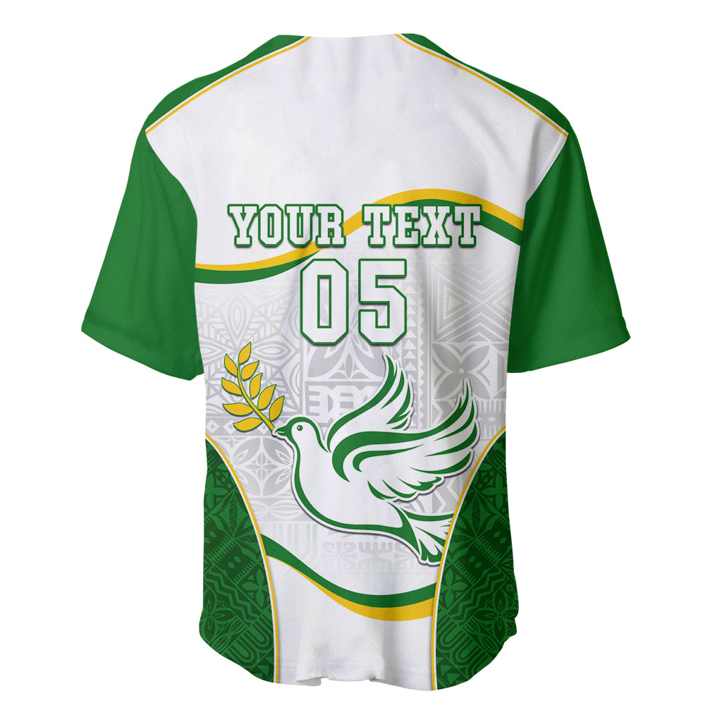 Custom Tailevu Rugby Baseball Jersey Fiji Tapa Pattern LT05 - Polynesian Pride