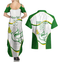 Custom Tailevu Rugby Couples Matching Summer Maxi Dress and Hawaiian Shirt Fiji Tapa Pattern LT05 - Polynesian Pride