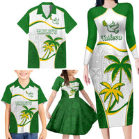 Custom Tailevu Rugby Family Matching Long Sleeve Bodycon Dress and Hawaiian Shirt Fiji Tapa Pattern LT05 - Polynesian Pride