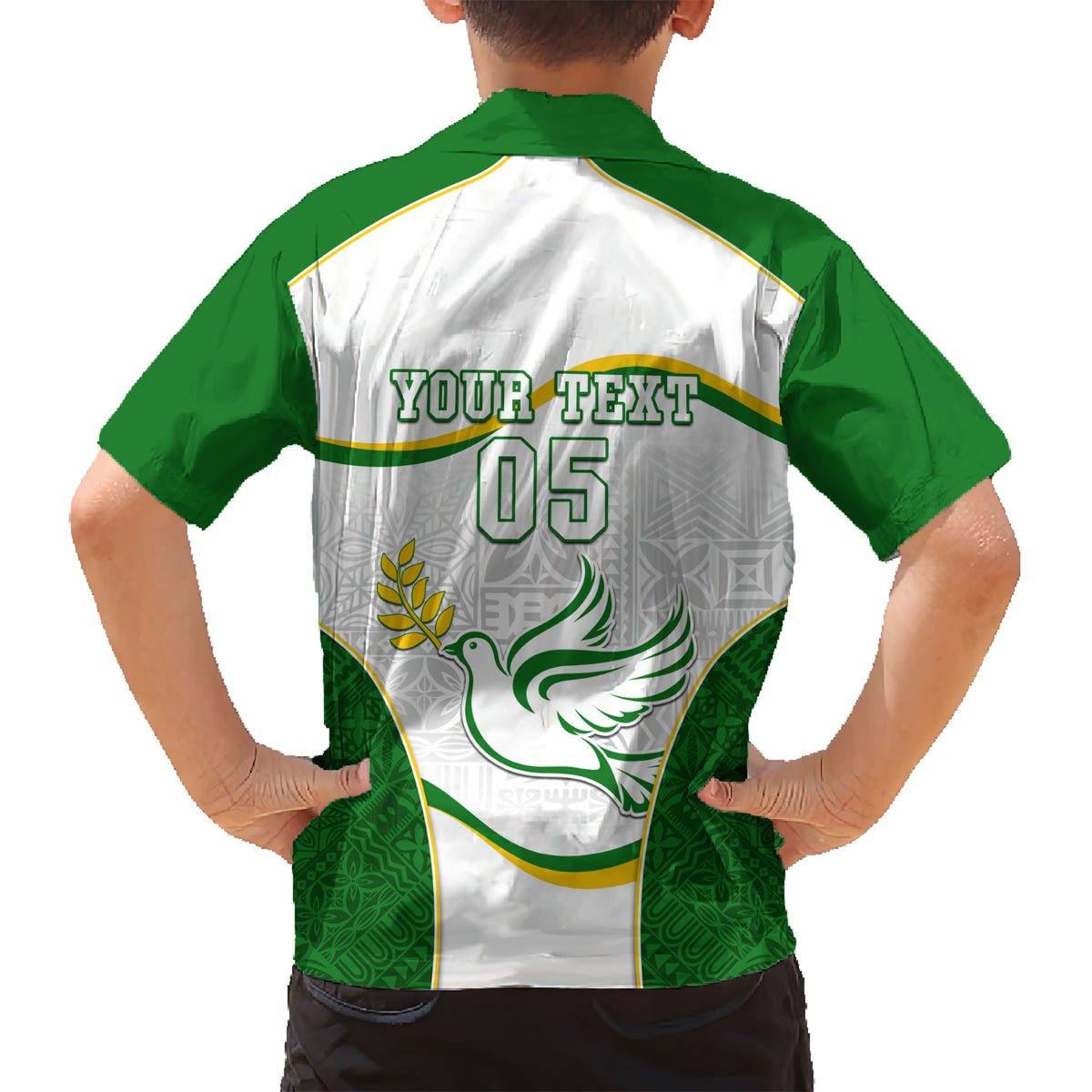 Custom Tailevu Rugby Kid Hawaiian Shirt Fiji Tapa Pattern LT05 - Polynesian Pride