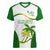 Custom Tailevu Rugby Women V Neck T Shirt Fiji Tapa Pattern LT05 Female Green - Polynesian Pride