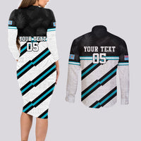 Custom Fiji Rugby Couples Matching Long Sleeve Bodycon Dress and Long Sleeve Button Shirt Fijian 7s With Tapa Pattern LT05 - Polynesian Pride