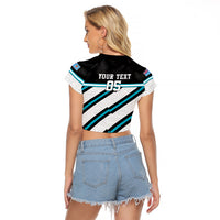 Custom Fiji Rugby Raglan Cropped T Shirt Fijian 7s With Tapa Pattern LT05 - Polynesian Pride