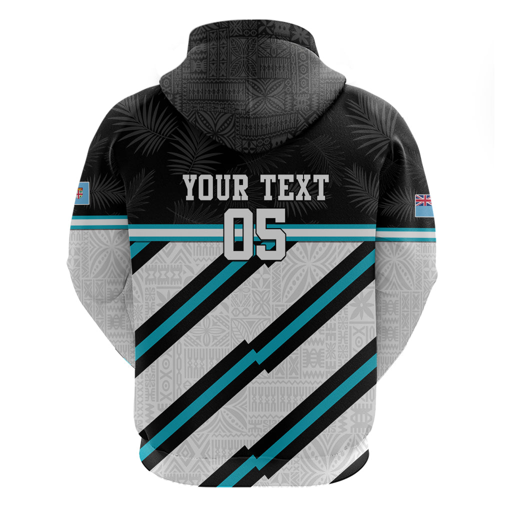 Custom Fiji Rugby Zip Hoodie Fijian 7s With Tapa Pattern LT05 - Polynesian Pride