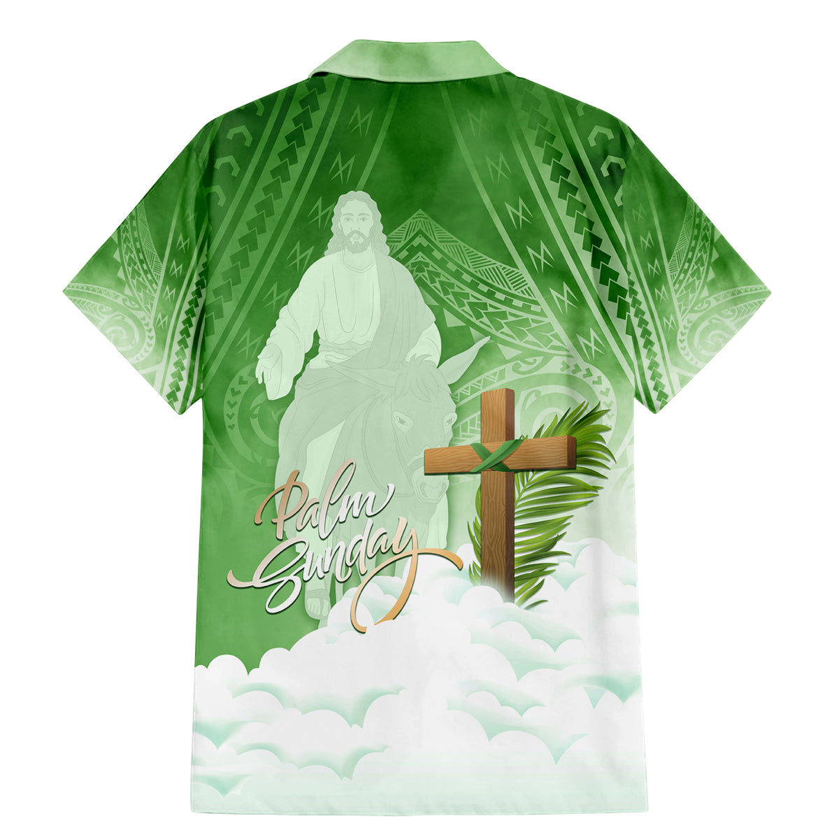 Happy Palm Sunday Family Matching Mermaid Dress and Hawaiian Shirt With Polynesian Pattern LT05 - Polynesian Pride