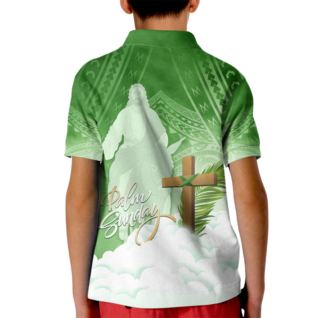 Happy Palm Sunday Kid Polo Shirt With Polynesian Pattern LT05 - Polynesian Pride