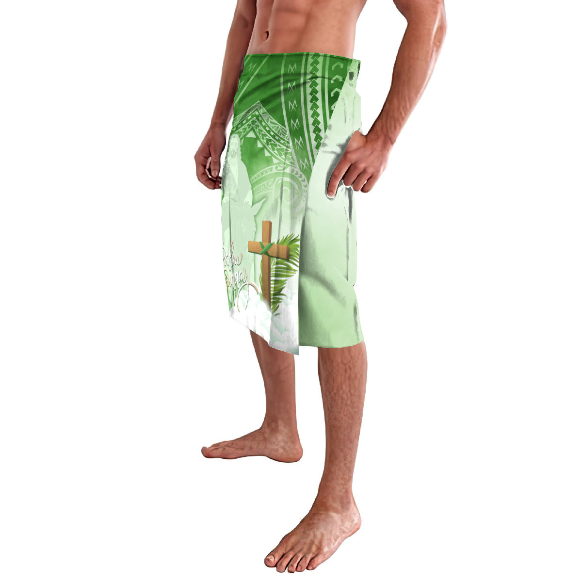 Happy Palm Sunday Lavalava With Polynesian Pattern LT05 - Polynesian Pride