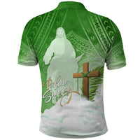 Happy Palm Sunday Polo Shirt With Polynesian Pattern LT05 - Polynesian Pride