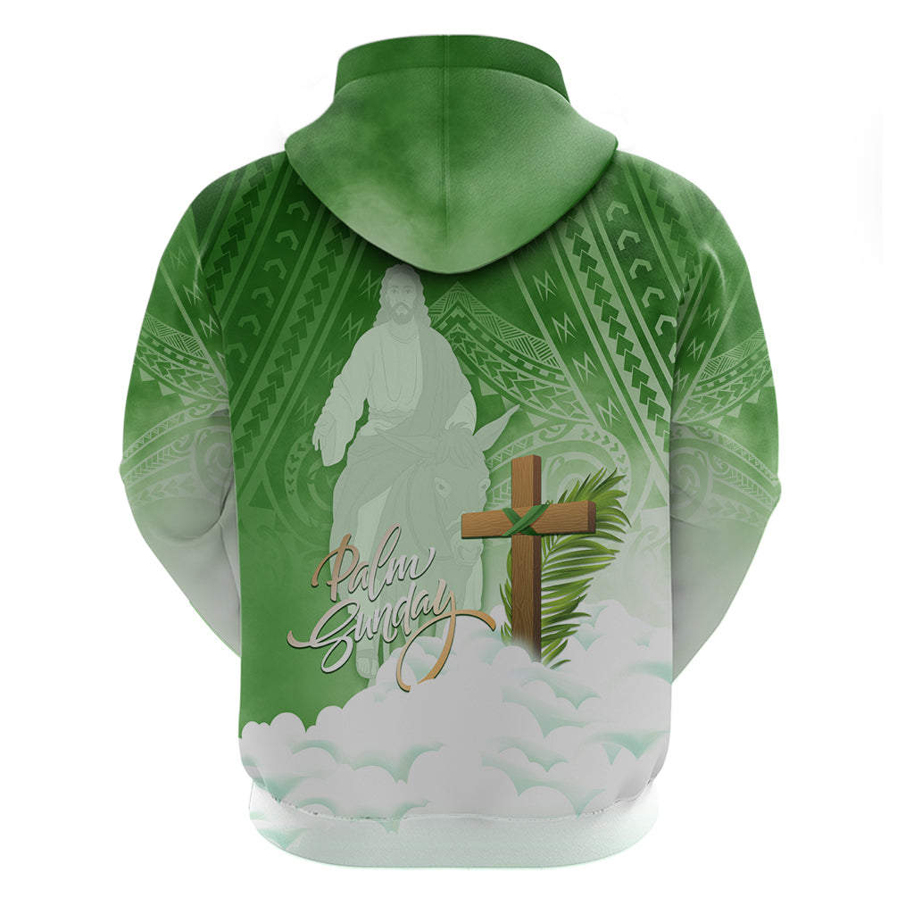Happy Palm Sunday Zip Hoodie With Polynesian Pattern LT05 - Polynesian Pride
