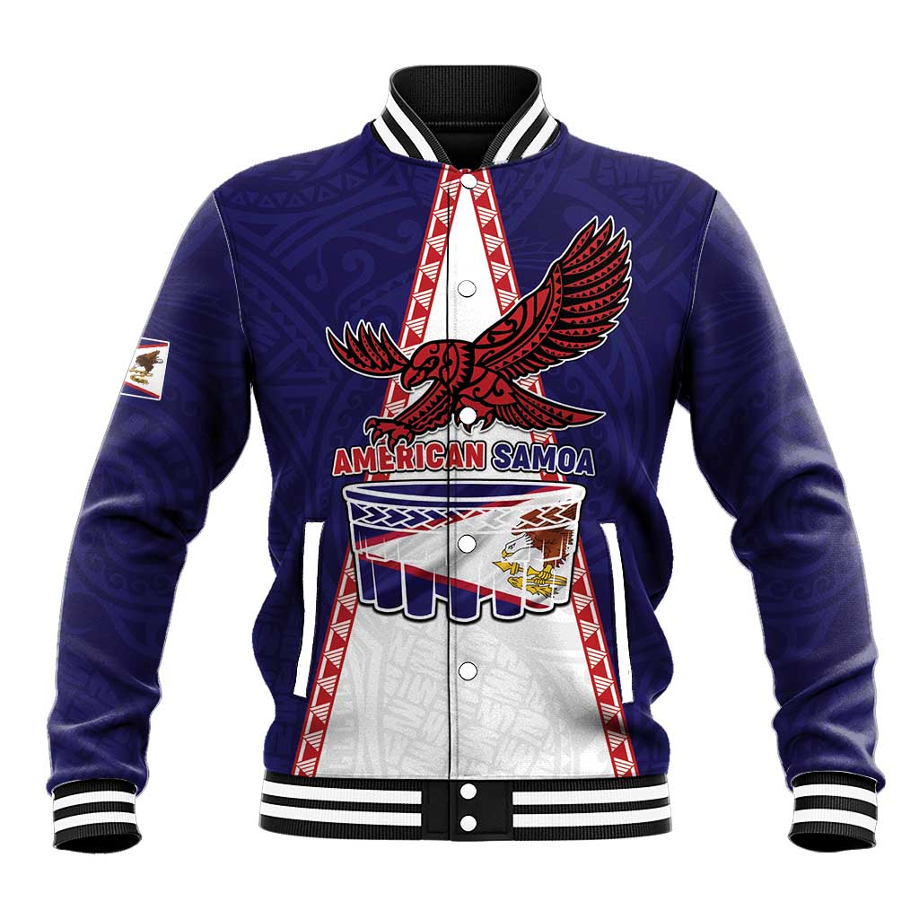 Personalised American Samoa Flag Day Baseball Jacket Flag Style LT05 Unisex Blue - Polynesian Pride