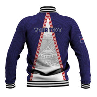 Personalised American Samoa Flag Day Baseball Jacket Flag Style