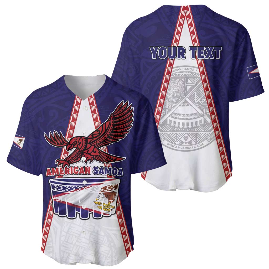 Personalised American Samoa Flag Day Baseball Jersey Flag Style