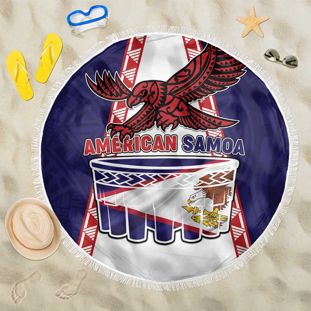American Samoa Flag Day Beach Blanket Flag Style LT05 One Size 150cm Blue - Polynesian Pride