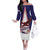Personalised American Samoa Flag Day Family Matching Off The Shoulder Long Sleeve Dress and Hawaiian Shirt Flag Style