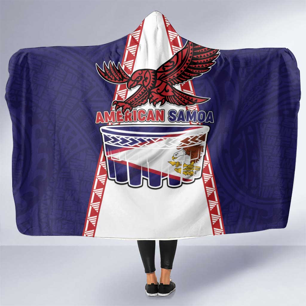 American Samoa Flag Day Hooded Blanket Flag Style LT05 One Size Blue - Polynesian Pride