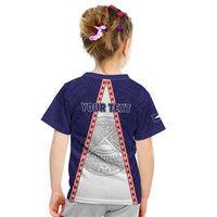 Personalised American Samoa Flag Day Kid T Shirt Flag Style