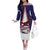 Personalised American Samoa Flag Day Off The Shoulder Long Sleeve Dress Flag Style