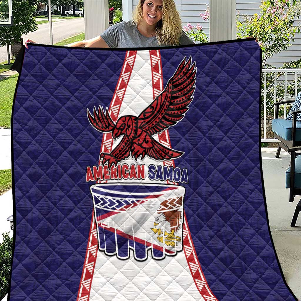 American Samoa Flag Day Quilt Flag Style LT05 Blue - Polynesian Pride