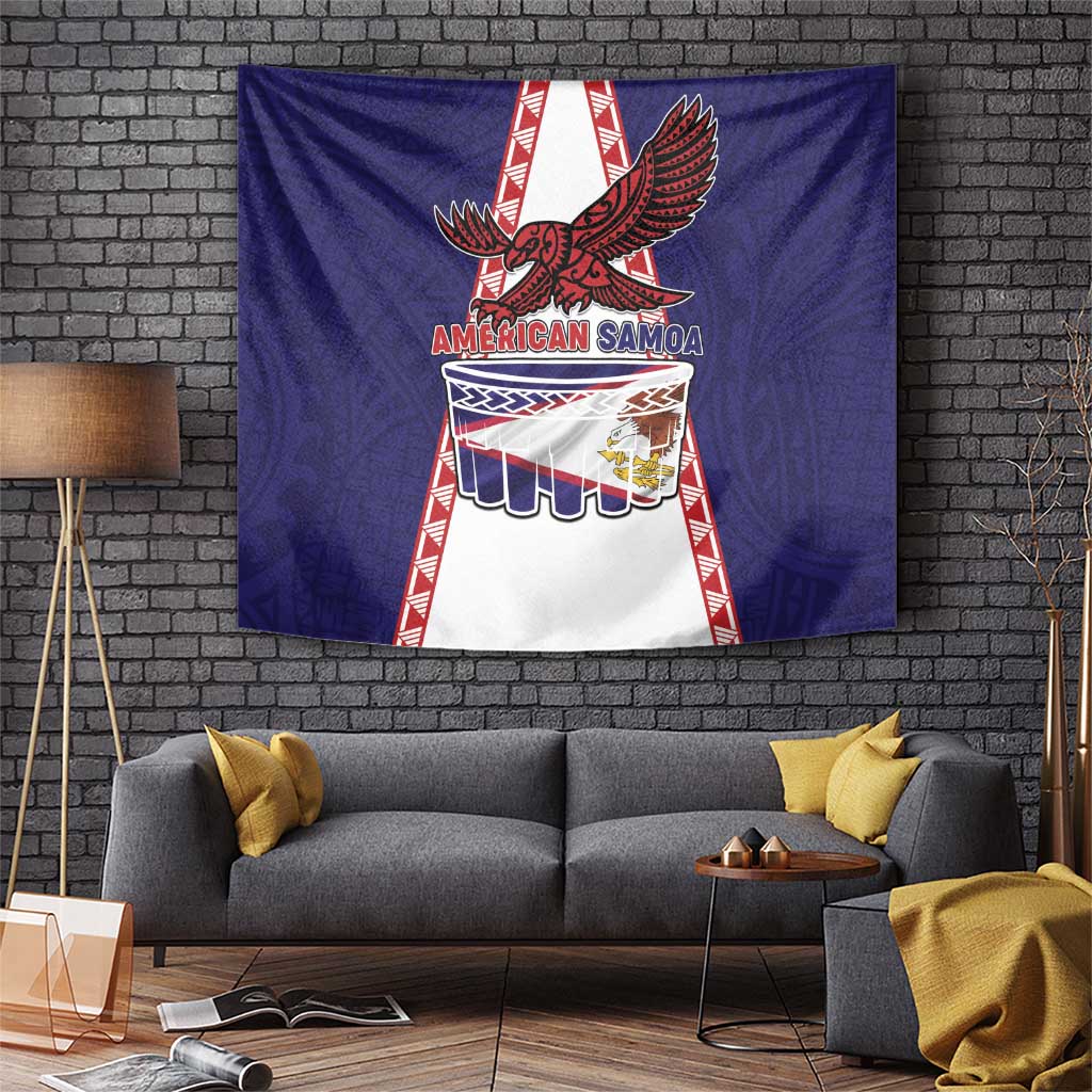 American Samoa Flag Day Tapestry Flag Style LT05 Blue - Polynesian Pride