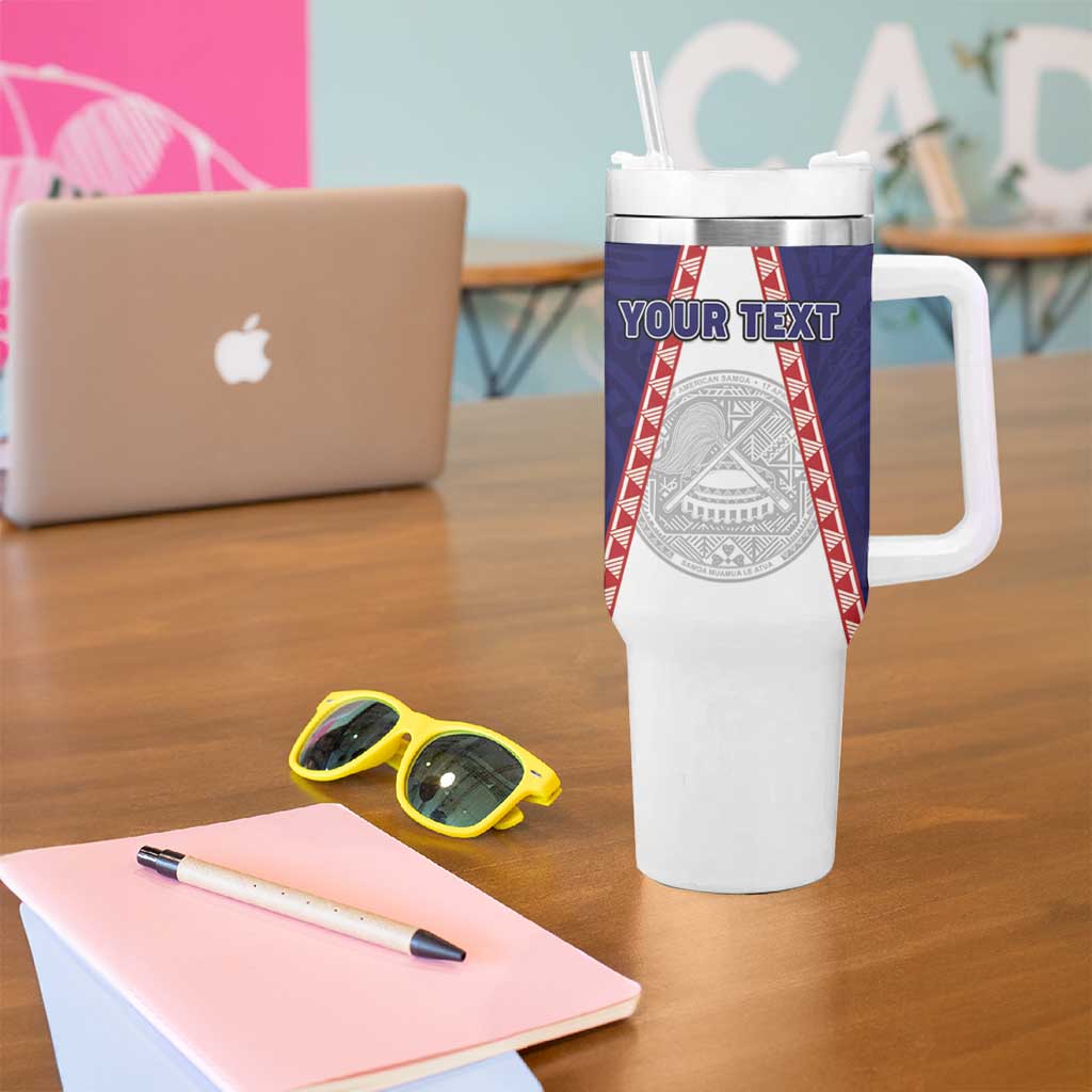 Personalised American Samoa Flag Day Tumbler With Handle Flag Style LT05 - Polynesian Pride