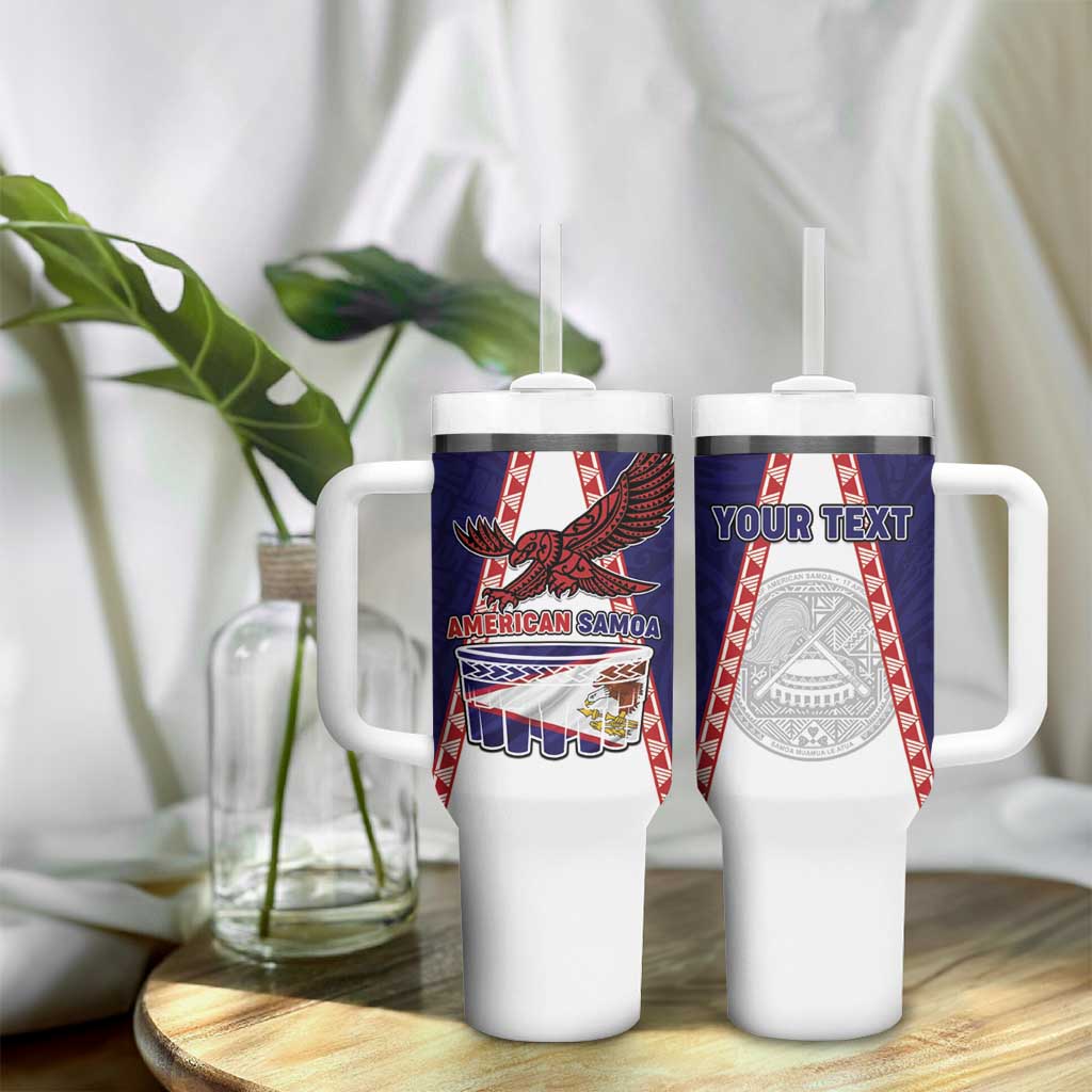 Personalised American Samoa Flag Day Tumbler With Handle Flag Style LT05 - Polynesian Pride