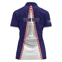 Personalised American Samoa Flag Day Women Polo Shirt Flag Style