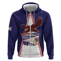 Personalised American Samoa Flag Day Zip Hoodie Flag Style