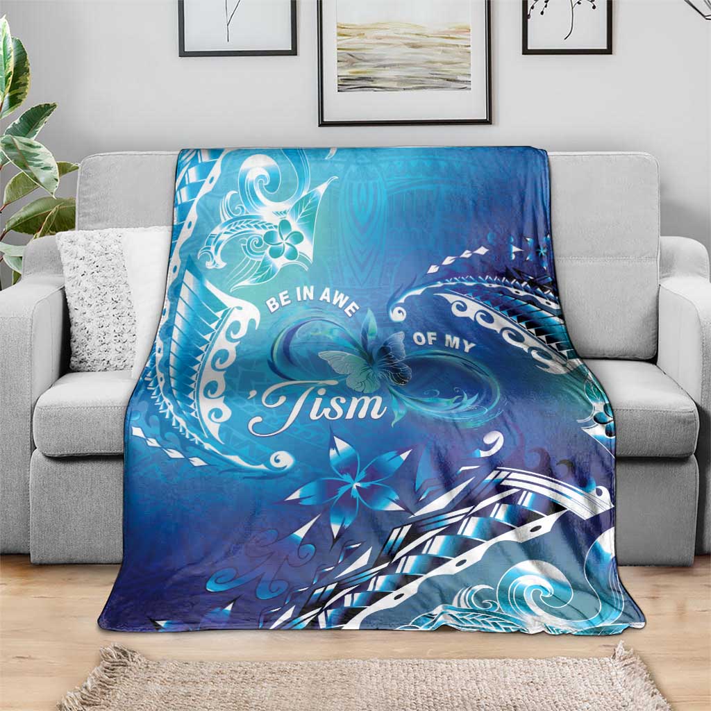 Polynesia Autism Awareness Blanket Be In Awe Of My 'Tism