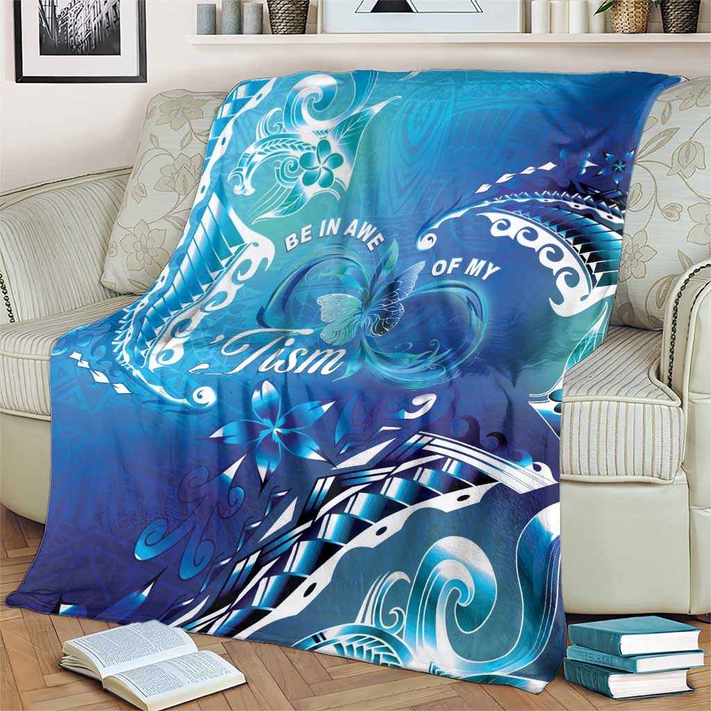 Polynesia Autism Awareness Blanket Be In Awe Of My 'Tism