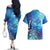 Polynesia Autism Awareness Couples Matching Off The Shoulder Long Sleeve Dress and Hawaiian Shirt Be In Awe Of My 'Tism