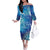 Polynesia Autism Awareness Family Matching Off The Shoulder Long Sleeve Dress and Hawaiian Shirt Be In Awe Of My 'Tism