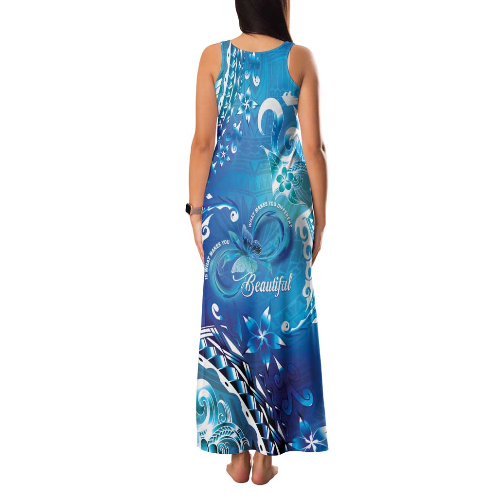 Polynesia Autism Awareness Family Matching Tank Maxi Dress and Hawaiian Shirt Be In Awe Of My 'Tism