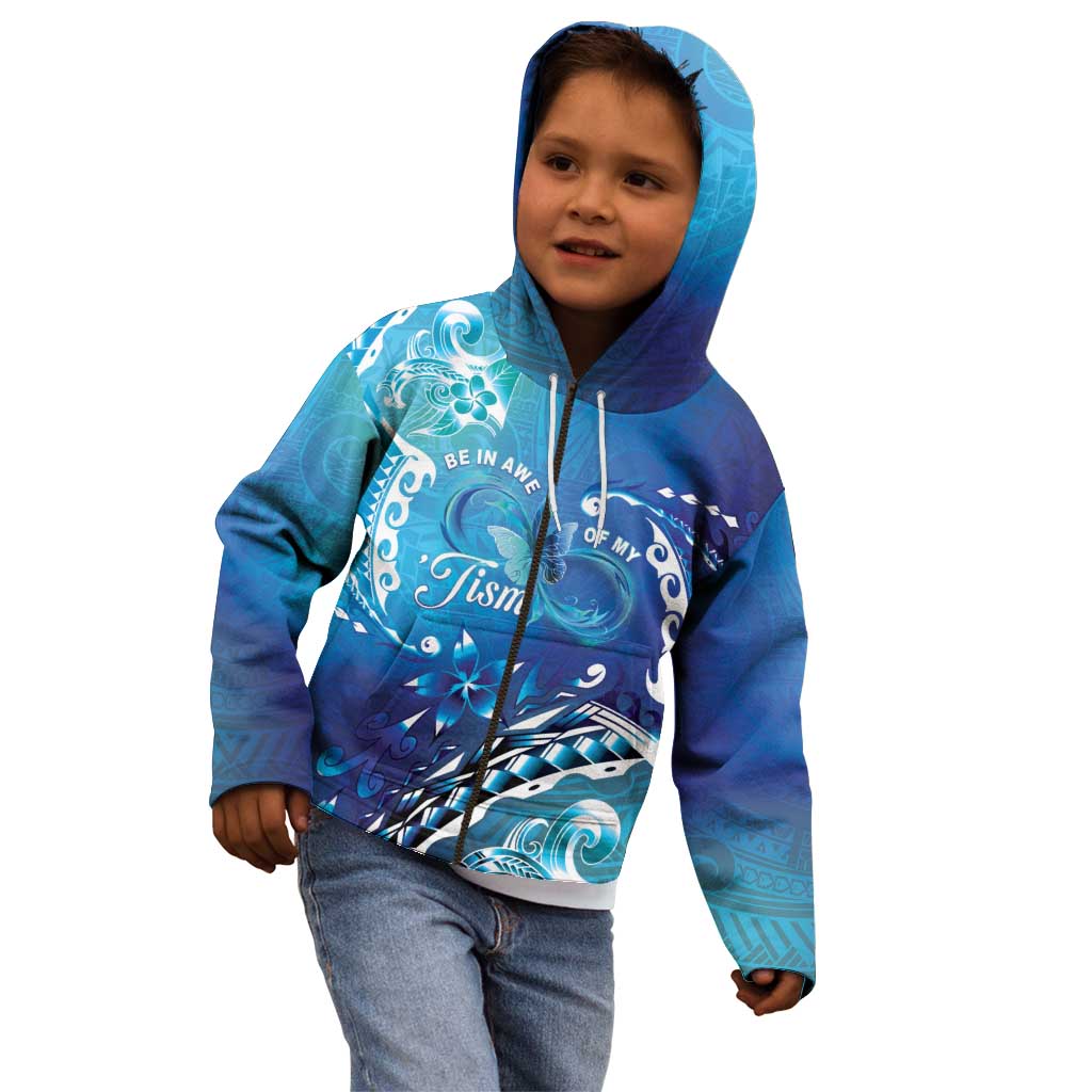 Polynesia Autism Awareness Kid Hoodie Be In Awe Of My 'Tism
