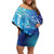 Polynesia Autism Awareness Off Shoulder Short Dress Be In Awe Of My 'Tism
