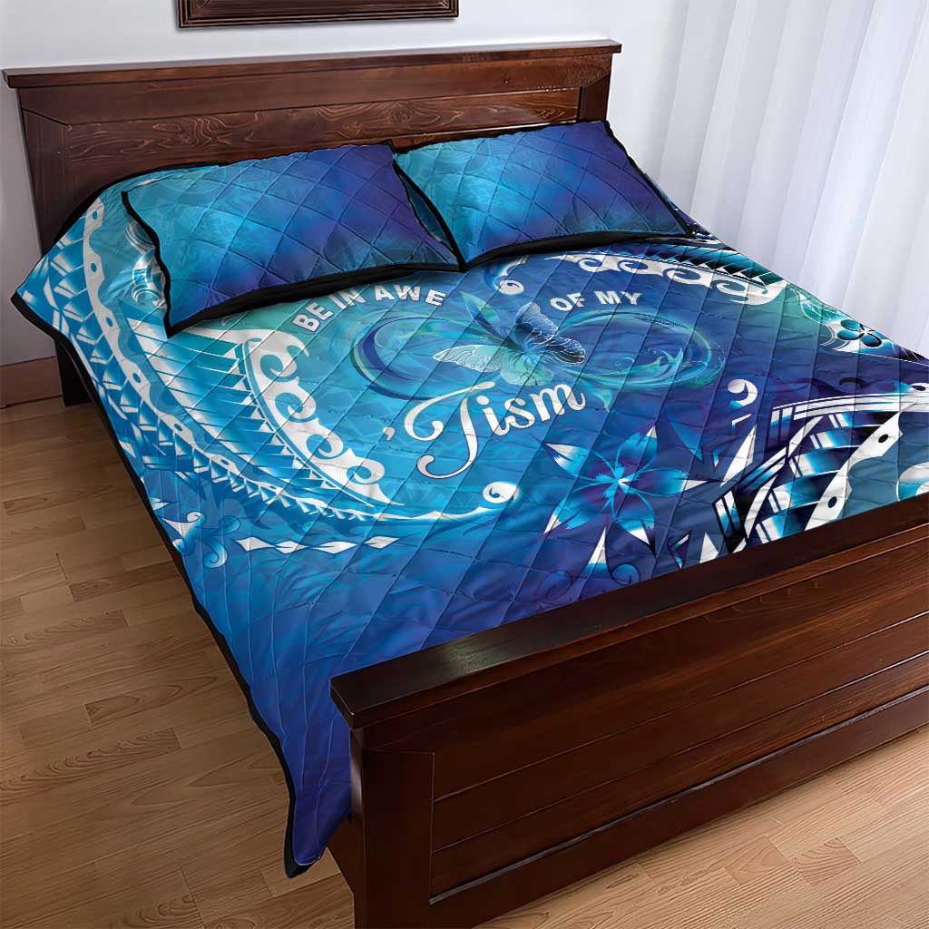 Polynesia Autism Awareness Quilt Bed Set Be In Awe Of My 'Tism