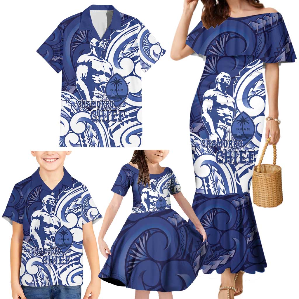 Guam Chief Kepuha Family Matching Mermaid Dress and Hawaiian Shirt Chamorro Pride