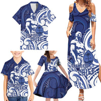 Guam Chief Kepuha Family Matching Summer Maxi Dress and Hawaiian Shirt Chamorro Pride