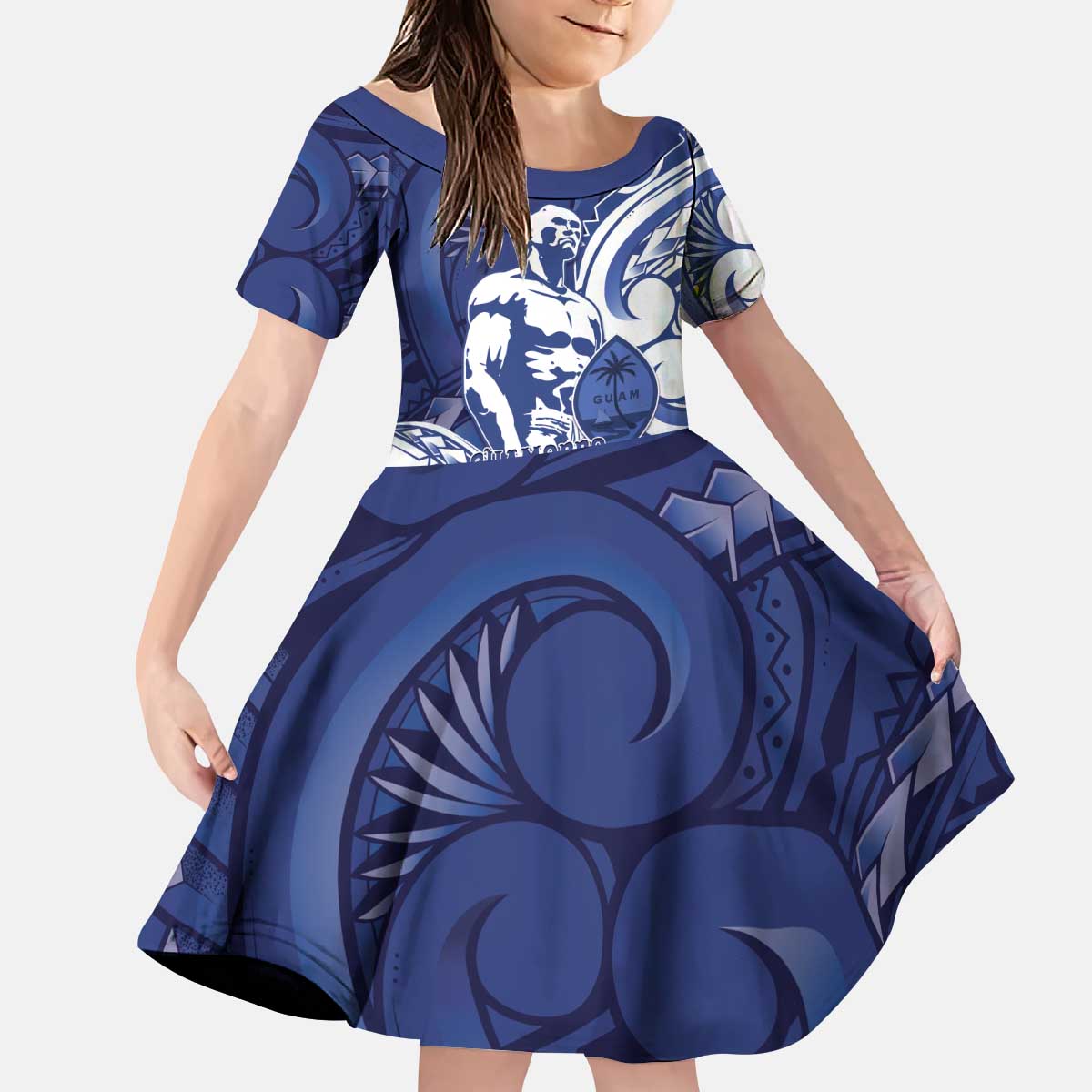 Guam Chief Kepuha Kid Short Sleeve Dress Chamorro Pride