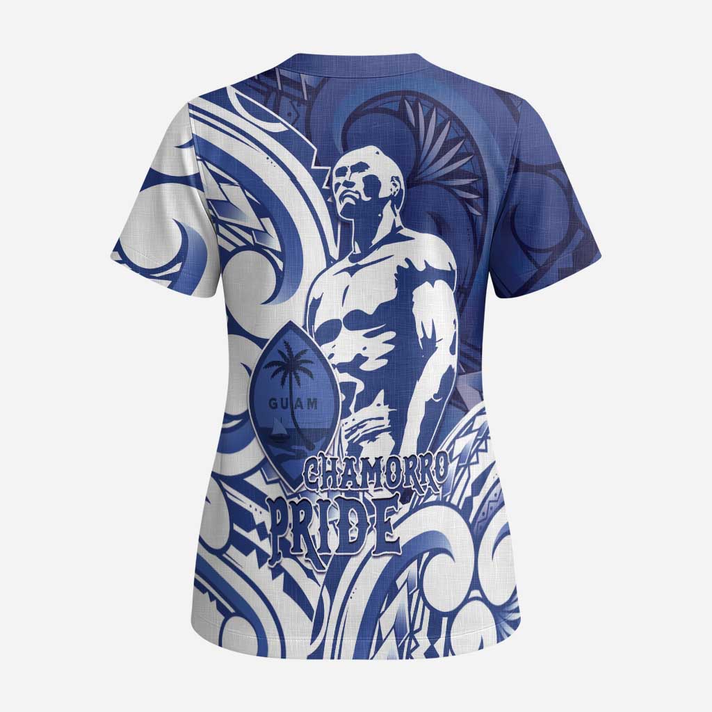 Guam Chief Kepuha Scrub Top Chamorro Pride - Polynesian Pride