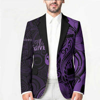 Personalised Lupus Warrior Blazer Never Give Up Polynesian Style