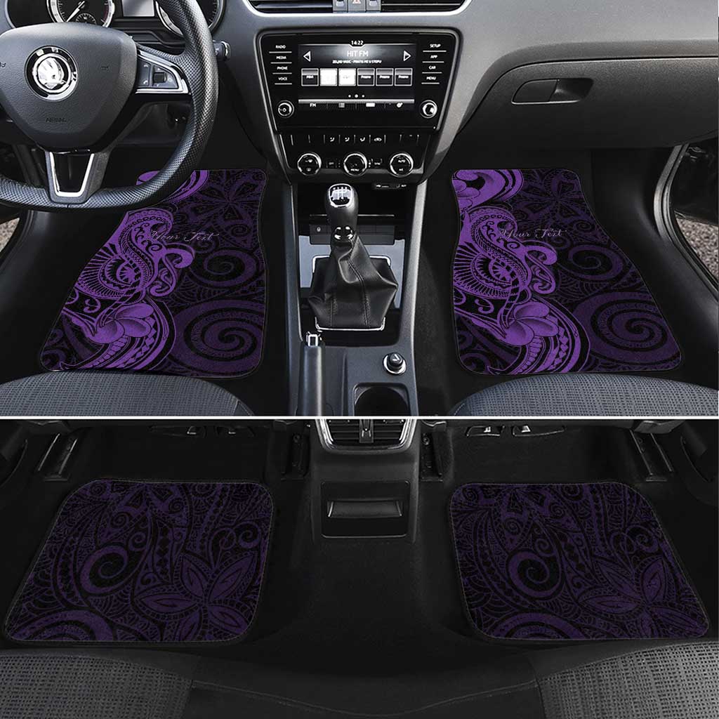 Personalised Lupus Warrior Car Mats Never Give Up Polynesian Style