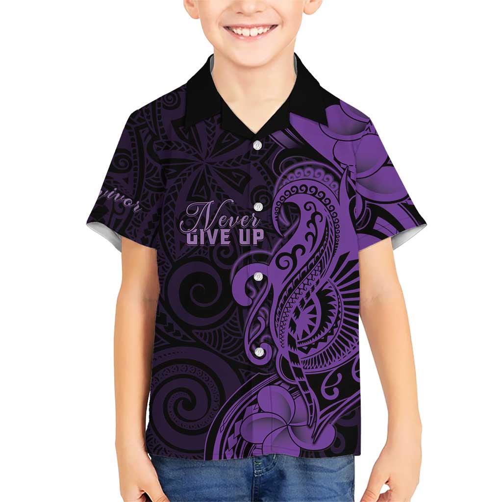 Personalised Lupus Warrior Family Matching Off The Shoulder Long Sleeve Dress and Hawaiian Shirt Never Give Up Polynesian Style