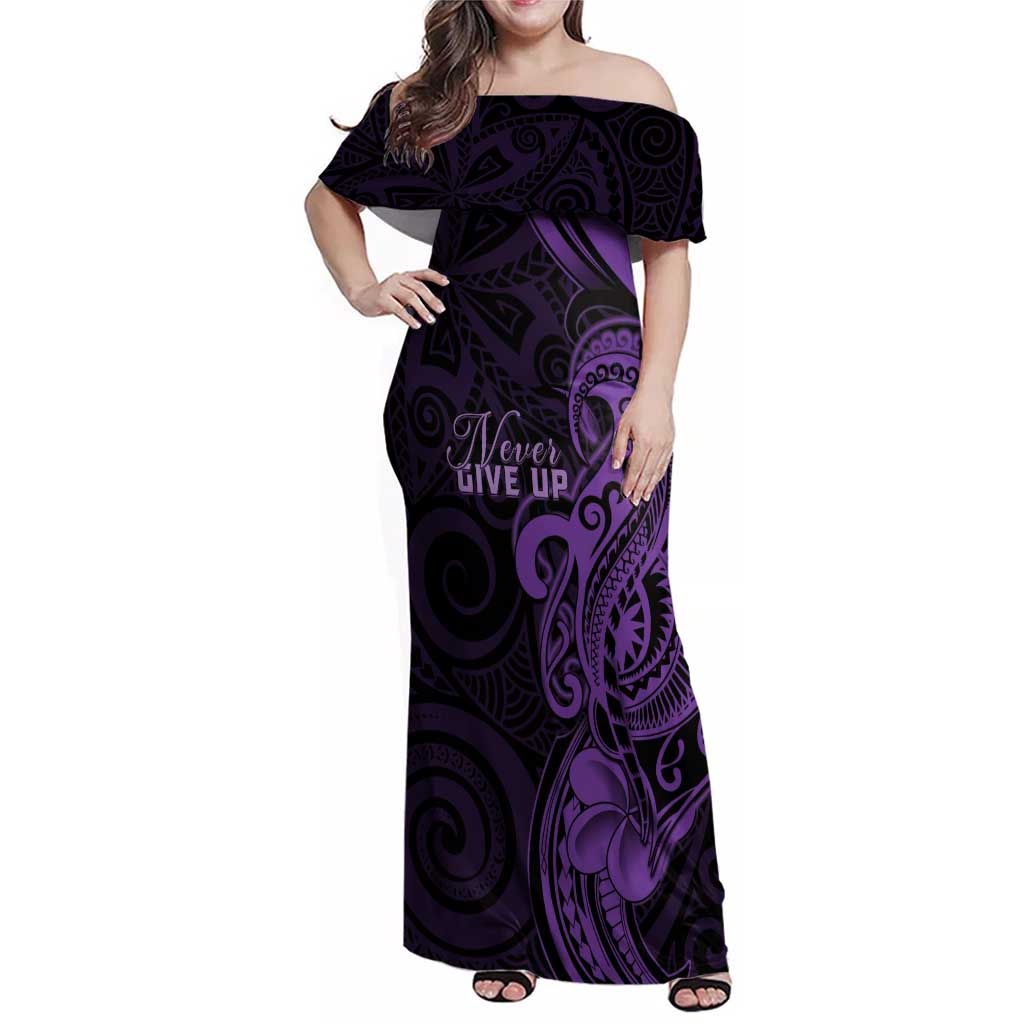 Personalised Lupus Warrior Family Matching Off Shoulder Maxi Dress and Hawaiian Shirt Never Give Up Polynesian Style