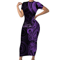 Personalised Lupus Warrior Family Matching Short Sleeve Bodycon Dress and Hawaiian Shirt Never Give Up Polynesian Style