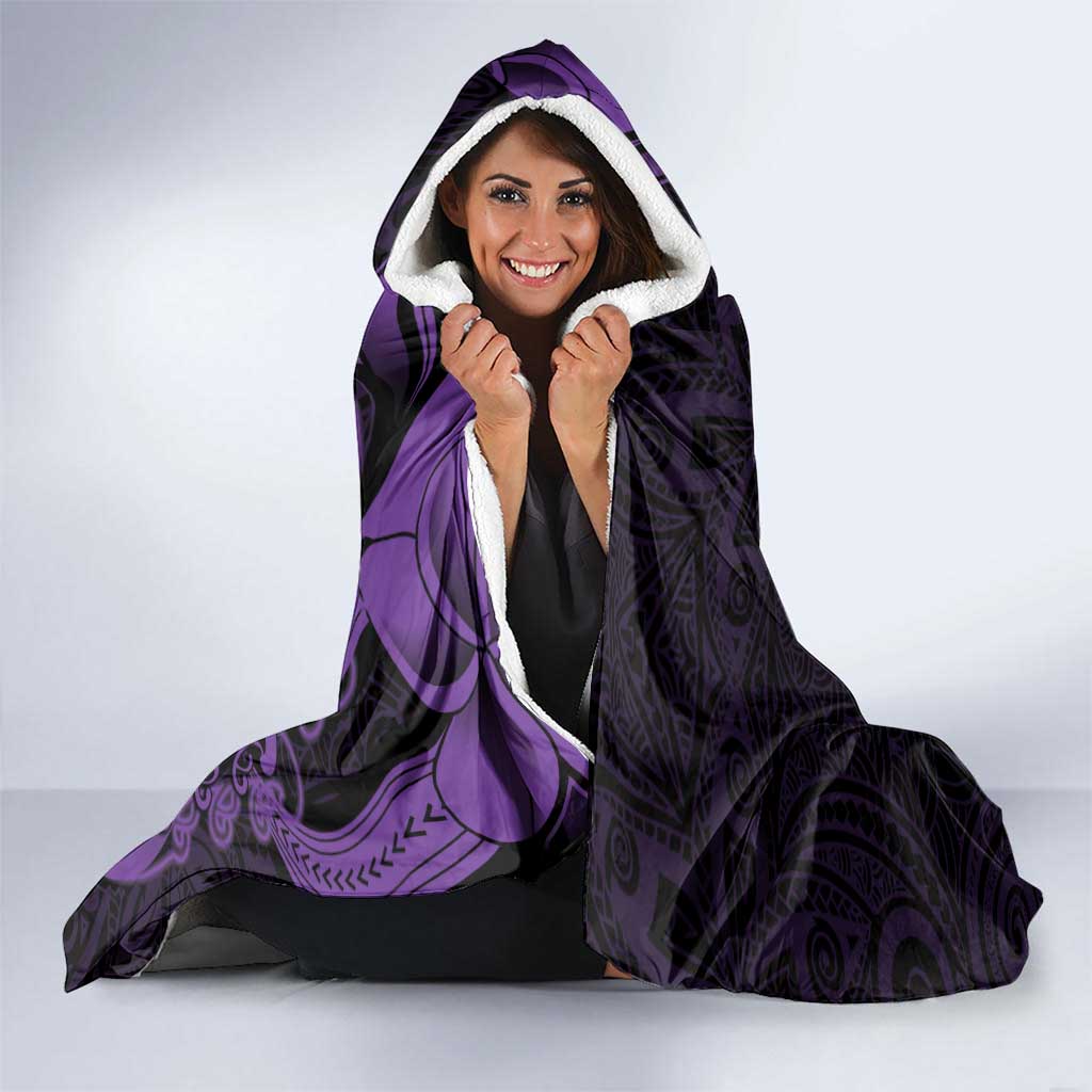 Lupus Warrior Hooded Blanket Never Give Up Polynesian Style