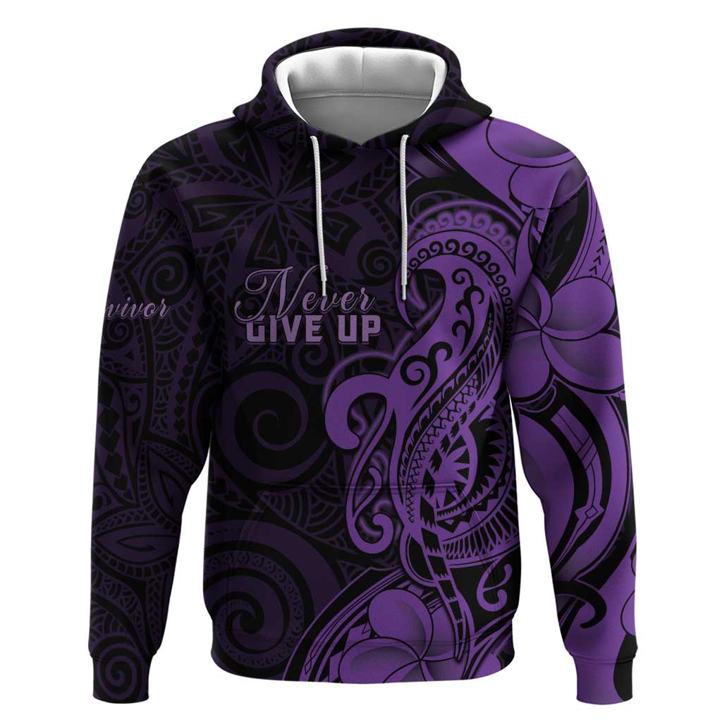 Personalised Lupus Warrior Hoodie Never Give Up Polynesian Style
